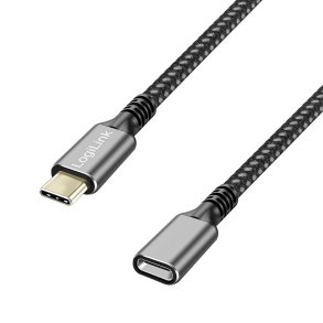 USB 3.2 Gen2 Type-C til USB-C/F, PD, 1m