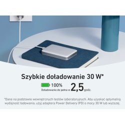 MagGo induktions Power Bank 10000mAh hvid