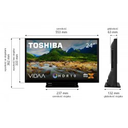 LED TV 24 tommer 24WV3F63DG