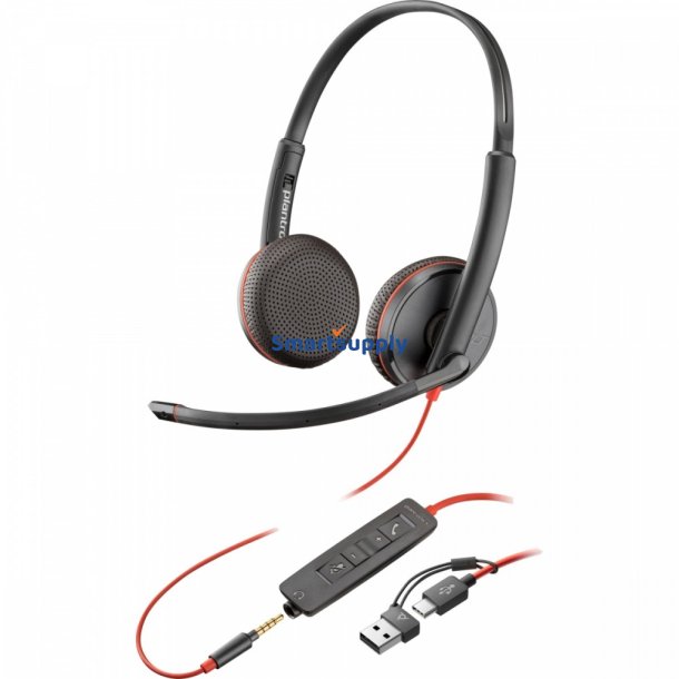 Headset Blackwire 3225 USB-C + USB-C/A (Bulk) 8X229A6