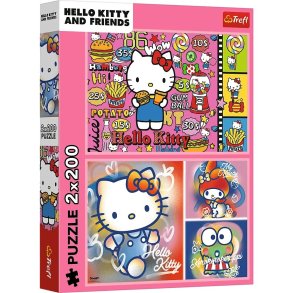 Puzzle 2x200 stykker Hello Kitty og venner
