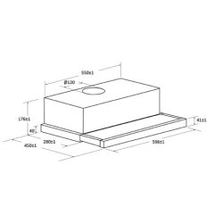 Okap teleskopowy CBT60RBG