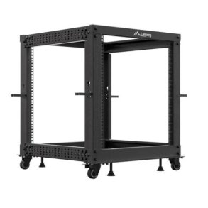 �ben rack 19 tommer 12U 600x600-1100 justerbar sort
