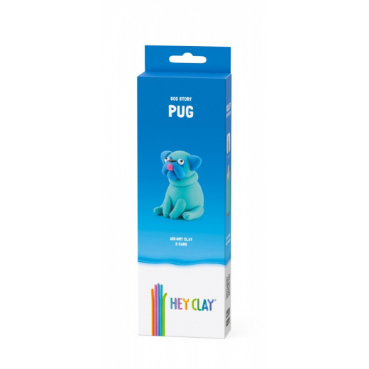 Plastikmasse Hey Clay Hunde Pug