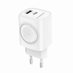 USB-A USB-C oplader 20W PowerDelivery Quick Charge 3.0, hvid