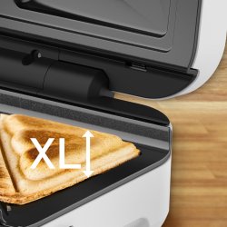 Tefal Snack Xl Sw7011 Sandwichmaskine 850 W Hvid, Rustfrit Stl