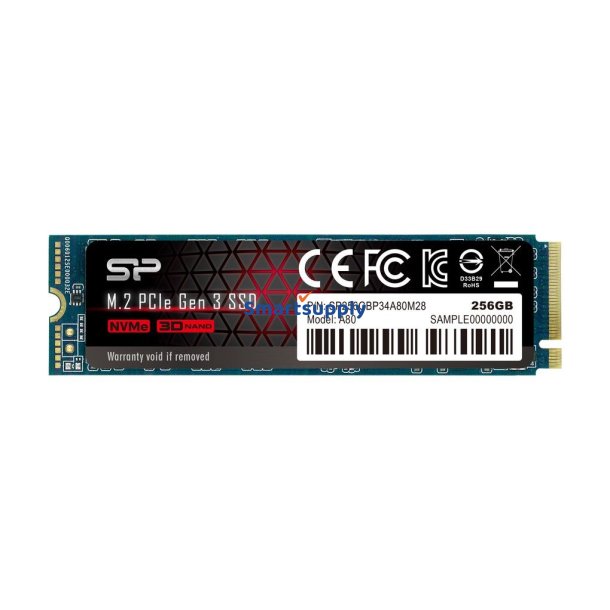 Silicon Power Sp256gbp34a80m28 Internt Solid State-Drev M.2 256Gb PCI Express 3.0 Slc NVME