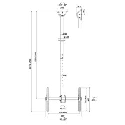 CL35-440BL16L V�gmontering TV/LCD 37-70" 50kg