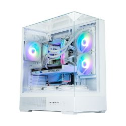 PC kabinet P40 Prism Mid-Tower Tempered Glass hvid