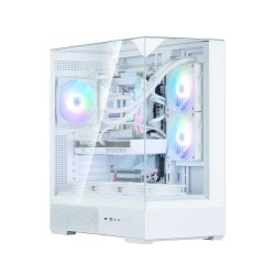 PC kabinet P40 Prism Mid-Tower Tempered Glass hvid