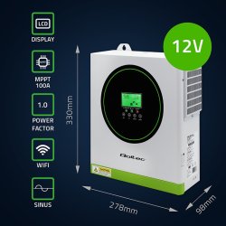 Sol inverter Off Grid 1500W 100A 12V MPPT