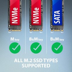Adapter Gen 2 M.2 NVMe/SATA SSD AMD2-AM USB-A