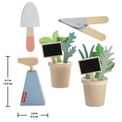 Wooden May ogrodnik s�t af tr�planter og v�rkt�jer