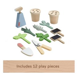 Wooden May ogrodnik s�t af tr�planter og v�rkt�jer