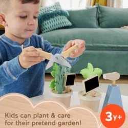 Wooden May ogrodnik s�t af tr�planter og v�rkt�jer