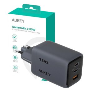 Comet Mix 3 V�goplader PA-C5 3xUSB (2xUSB-C og 1xUSB-A) 100W 5A QC5.0 PD3.0 AFC PPS FCP SCP