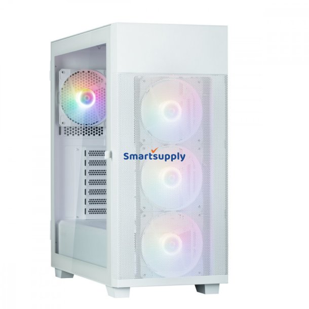 ZALMAN S5 NEO Hvid ATX Mid Tower FRGB Bl�ser x4