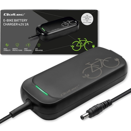 Oplader til ebike 36V 42V 2A 5.5x2.1