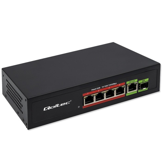 Ethernet PoE SWITCH 4x RJ45 PoE 1x RJ45Upli