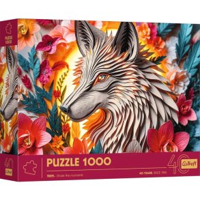 Puzzle 1000 elementer 40 �rs jubil�um Paper Art Wolf