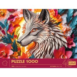 Puzzle 1000 elementer 40 �rs jubil�um Paper Art Wolf