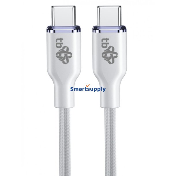 USB C - USB C 60W Glamour kabel 1.5m hvid