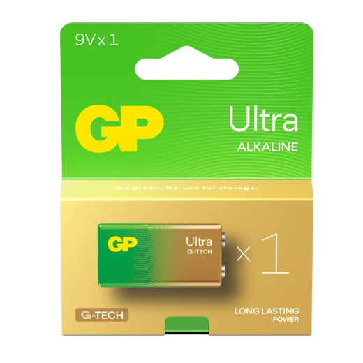 ALKALINE BATTERI 6LR61 9V GP ULTRA 1STK.