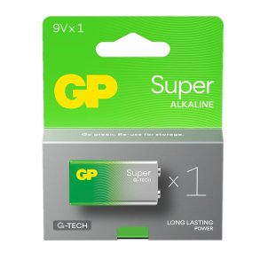 ALKALINE BATTERI 6LR61 9V GP SUPER 1STK.
