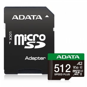 microSD Speed Plus kort 512GB UHS1 U3 V30 A2 180/160 MB/s