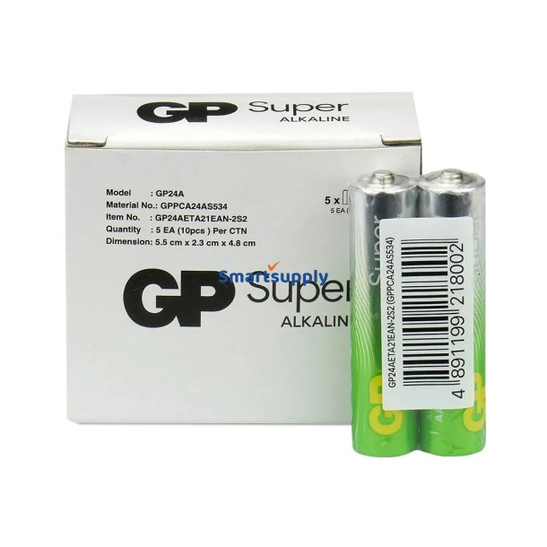 ALKALINE BATTERIER LR03 /AAA GP SUPER 10STK.
