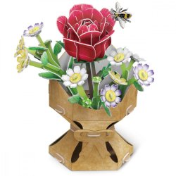 Puzzle 3D Blomsterbuket - Roser