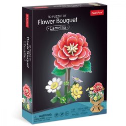 Puzzle 3D Blomsterbuket - Kameliaer