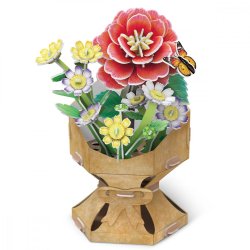 Puzzle 3D Blomsterbuket - Kameliaer