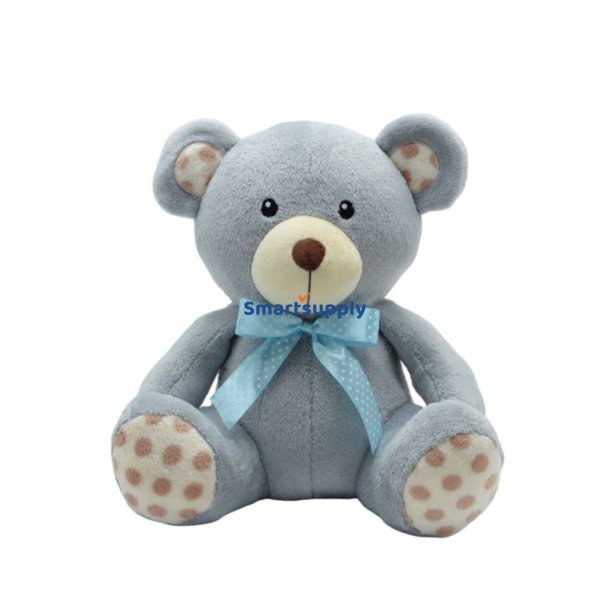 Mascot Teddy bj�rn prikker gr� 30 cm
