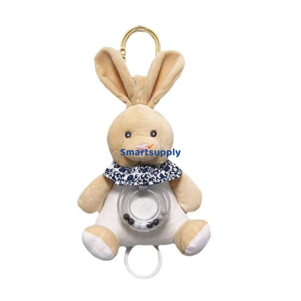 Bunny musikboks beige 18 cm