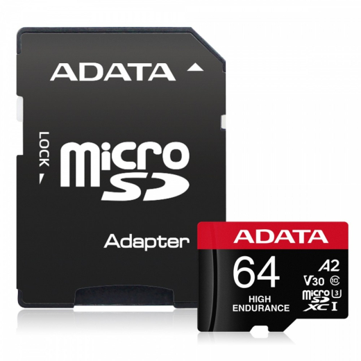 mSD HighEnd 64GB UHS1 U 3 V30 A2 100/80MB/s+Ada