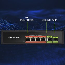 Ethernet PoE SWITCH 4x RJ45 PoE 1x RJ45Upli