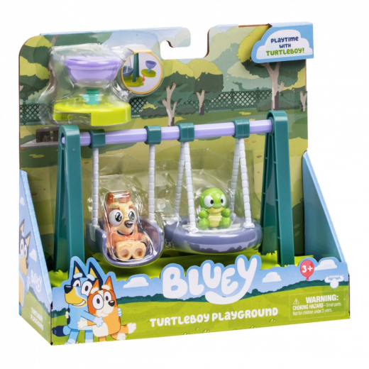 Bluey S�t med figurer, gule og gynge