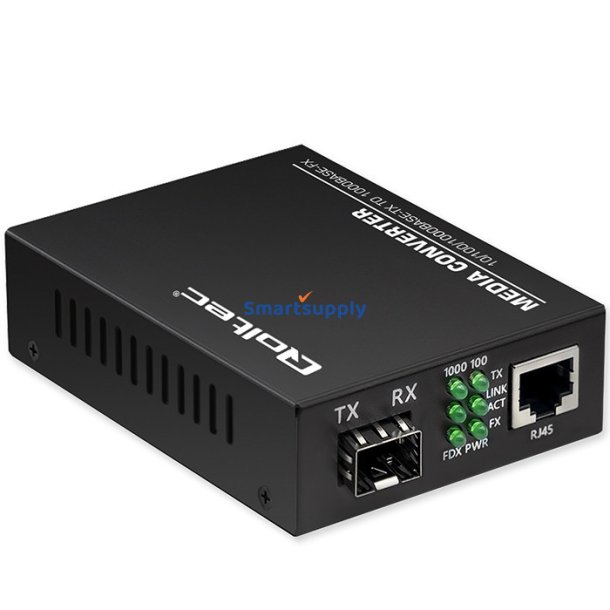 Mediekonverter SWITCH Ethernet 1x RJ45 1x SFP