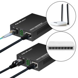 Mediekonverter SWITCH Ethernet 1x RJ45 1x SFP