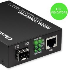 Mediekonverter SWITCH Ethernet 1x RJ45 1x SFP