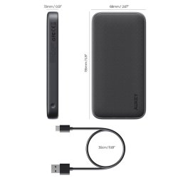 AUKEY PB-Y46 Power Bank 10000 mAh 2xUSB 15W LED