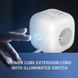 Power cube 6in1 3x AC 2x USB 1x USB C PD 20W