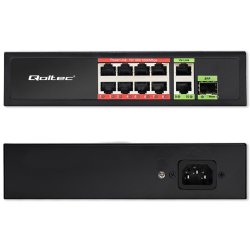 SWITCH 8x RJ45 PoE 2x RJ45 Uplink 1x SFP