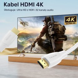 HDMI Kabel 2.0 4K 60Hz; hvid C11090AWH03-1M
