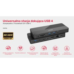 Dock station 12in1, USBC, HDMI 2.1, USB 4; D1079A