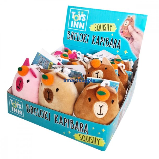 Capibara n�glek�de squishy mix Display 12 stykker