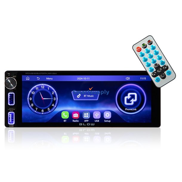 Bilradio AVH-686A 1DIN 7 tommer RDS MP3/USB/micro SD/BLUETOOTH