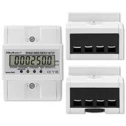 Tres fase elektronisk m�ler DIN-skinne 400V 100