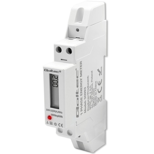 Enkeltfase elektronisk m�ler DIN-skinne 230V 30A